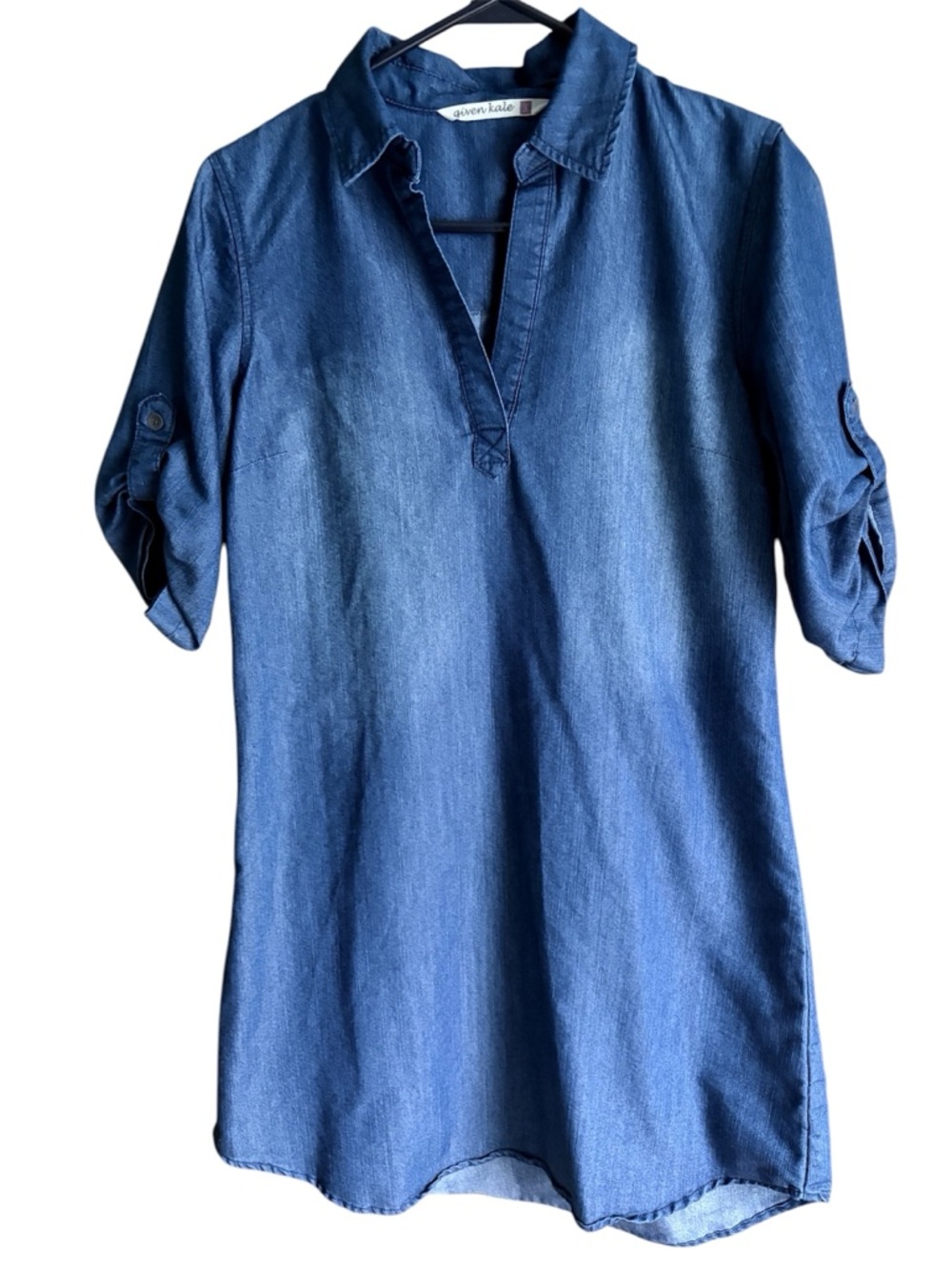 Given Kale Chambray Dress  size S